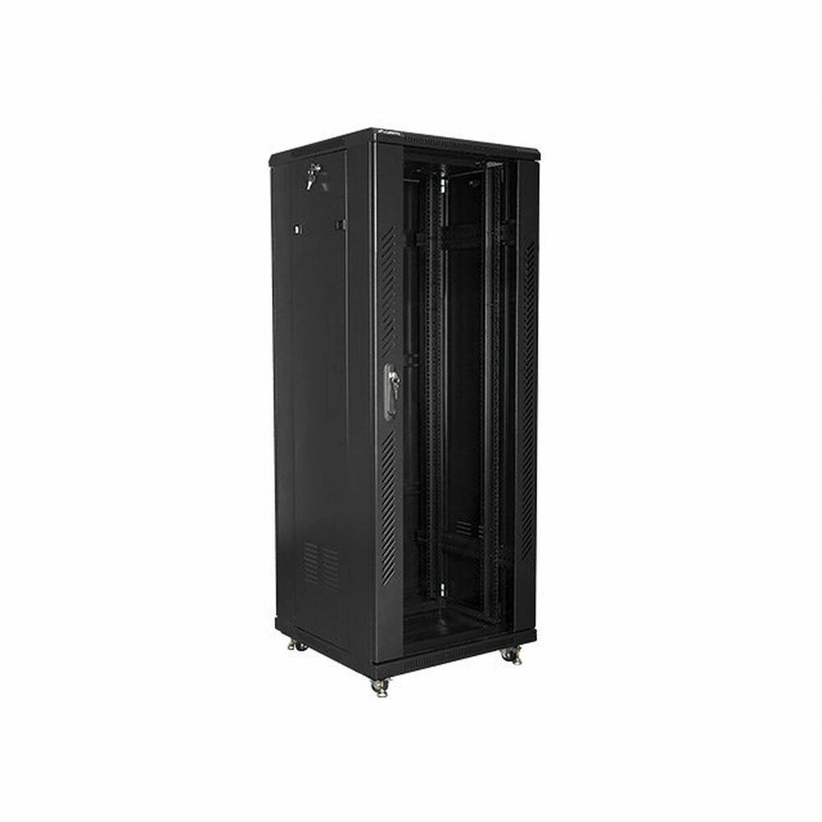 LANBERG FF01-6632-12B-kpl laisvai pastatomas stovas 19 išmontuotas plokščias paketas 32U/600x600mm juodas