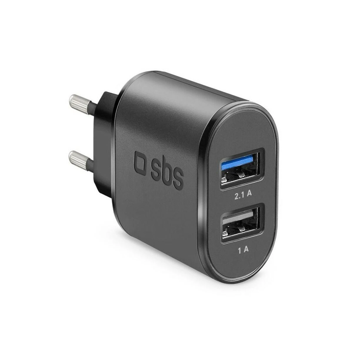 Įkroviklis Sieciowa SBS 2.1A FC 2xUSB juoda
