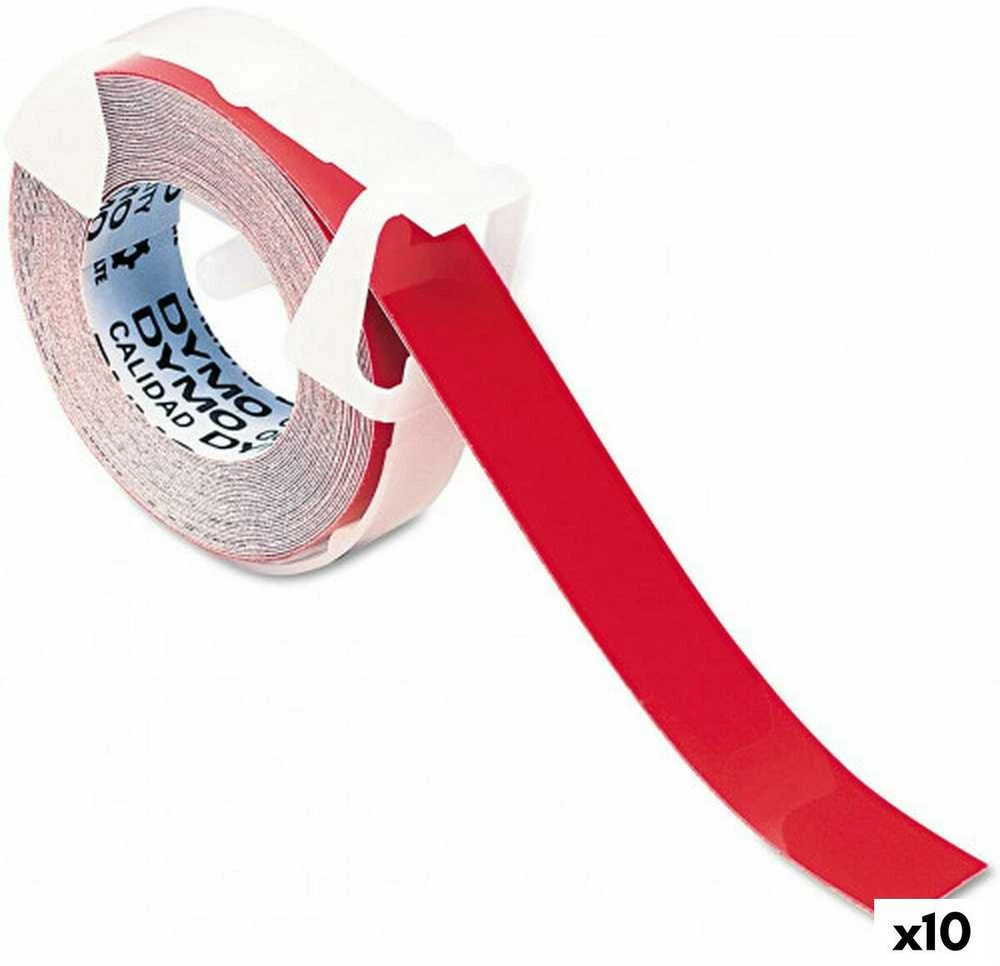 Dymo 3D etiketė 9mm 3m Blizgus, raudonas