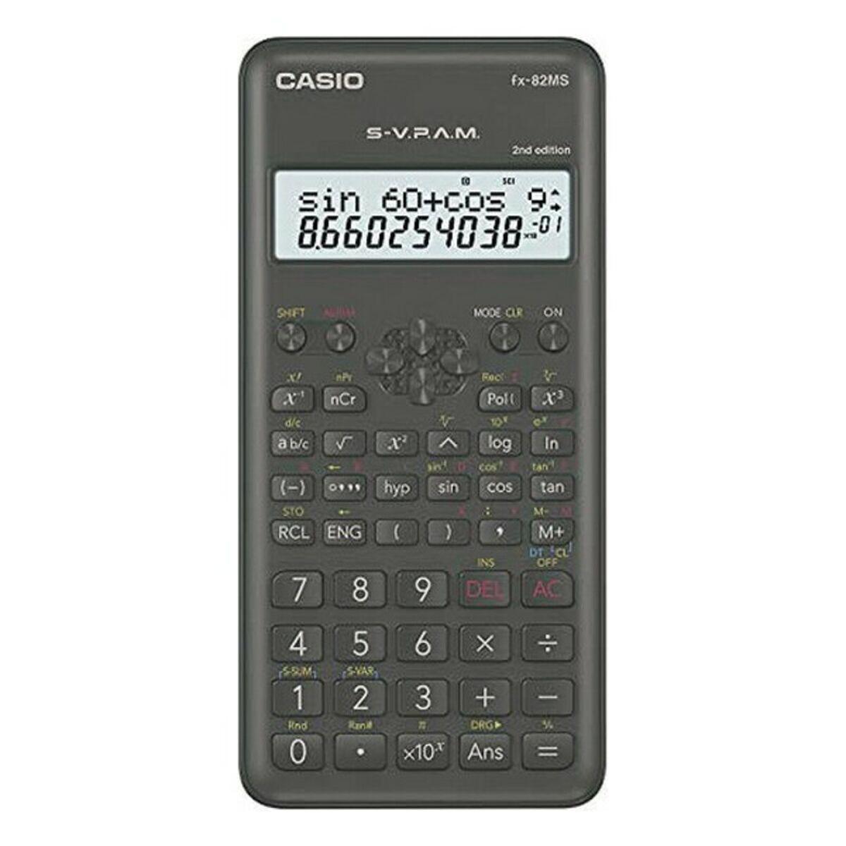 Casio FX-82MS-2 skaičiuotuvas Kišenė Mokslinis skaičiuotuvas Juoda