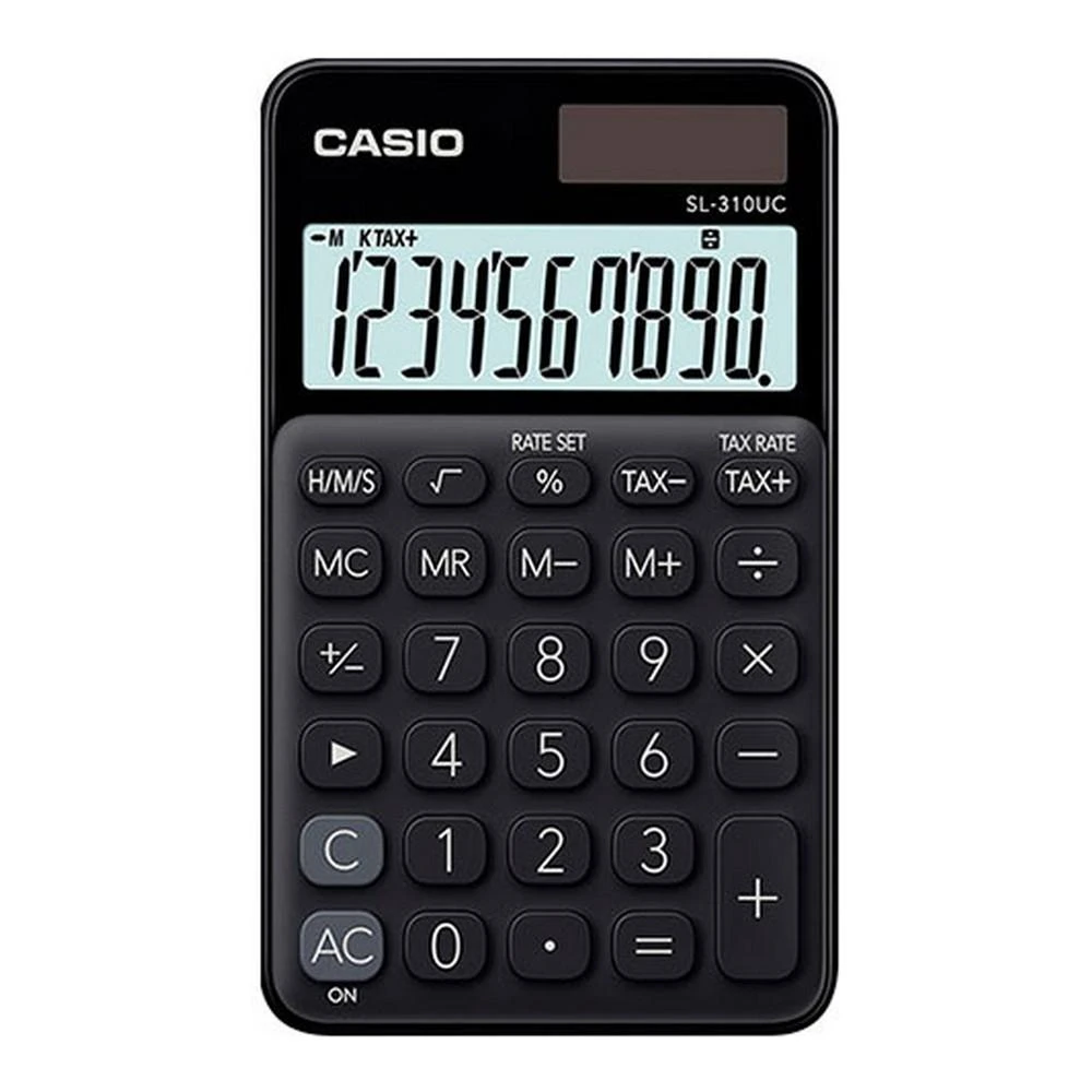 Skaičiuotuvas CASIO SL-310UC, 118×70×8.4mm, juoda sp.