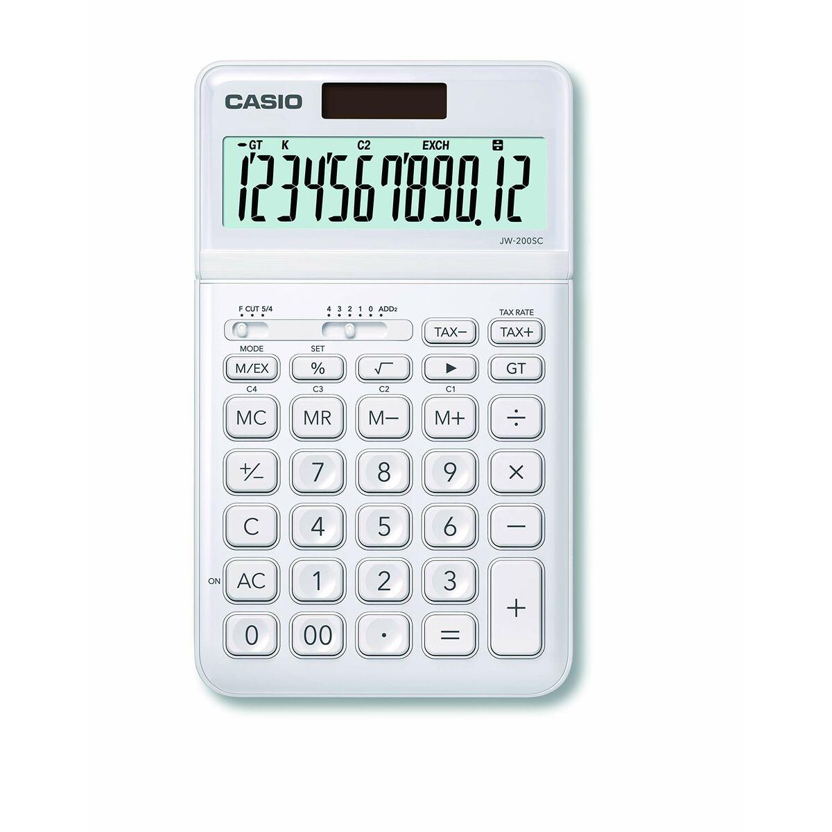 Stalinis skaičiuotuvas CASIO JW-200SC, balta sp.