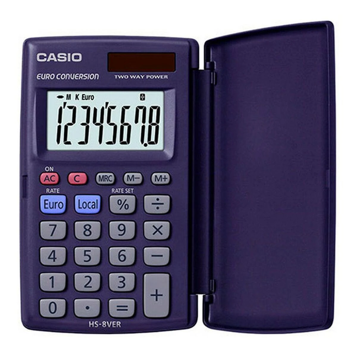 Casio HS-8VER skaičiuotuvas Kišenė Pagrindinis skaičiuotuvas Mėlyna