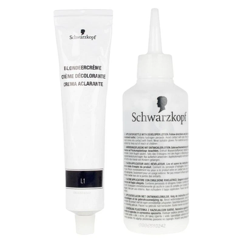 Schwarzkopf L1 šviesinamasis kremas ir aplikatoriaus buteliukas