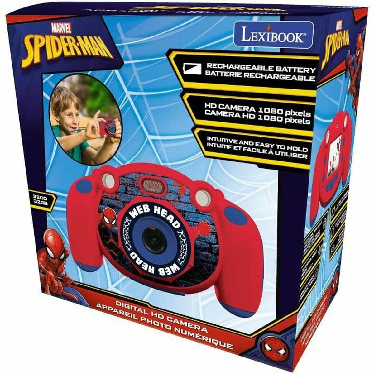 Lexibook – vaikiškas fotoaparatas „Spiderman“ (DJ080SP)
