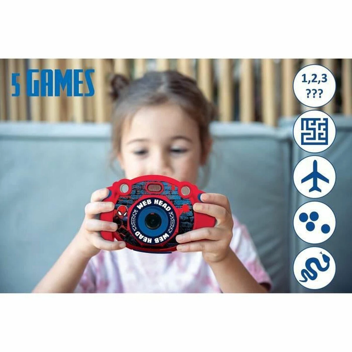Lexibook – vaikiškas fotoaparatas „Spiderman“ (DJ080SP)