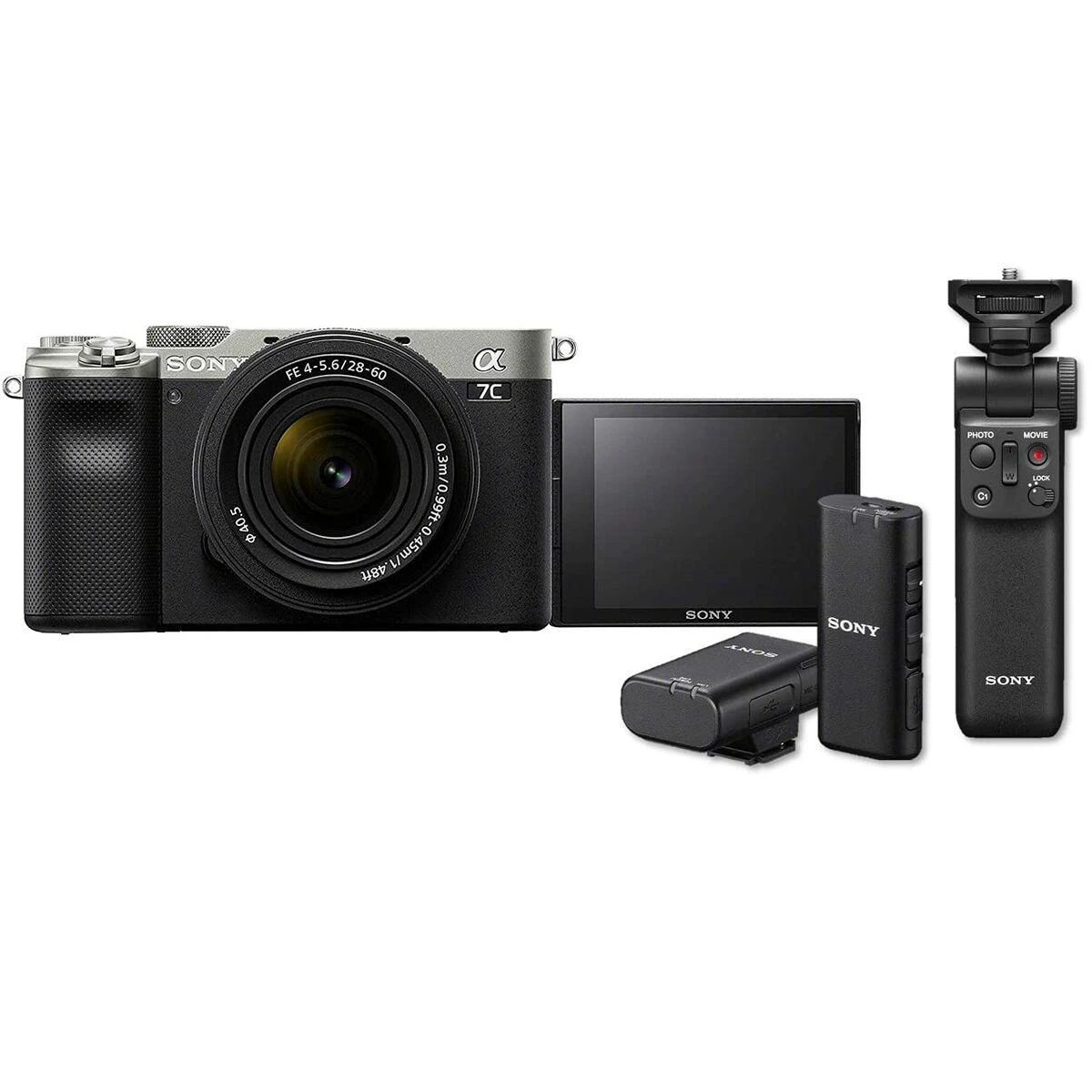 ILCE-7CL Sony Alpha A7C viso kadro beveidrodinis fotoaparatas su keičiamais objektyvais ir Sony FE 28-60 mm F4-5.6 priartinimo objektyvu, Sidabrinis | Sony | Viso kadro beveidrodinis fotoaparatas su keičiamais objektyvais ir Sony FE 28-60 mm F4-5.6 priartinimo objektyvu | Alpha A7C | Beveidrodinio fotoaparato korpusas | 24,2 MP | ISO jautrumas (maks.) 102400 | Ekrano įstrižainė 3.0" | Vaizdo įrašymas | „Wi-Fi“ | Greitas hibridinis AF | Didinimas 0,59 k. | Vaizdo ieškiklis | CMOS | Sidabrinis