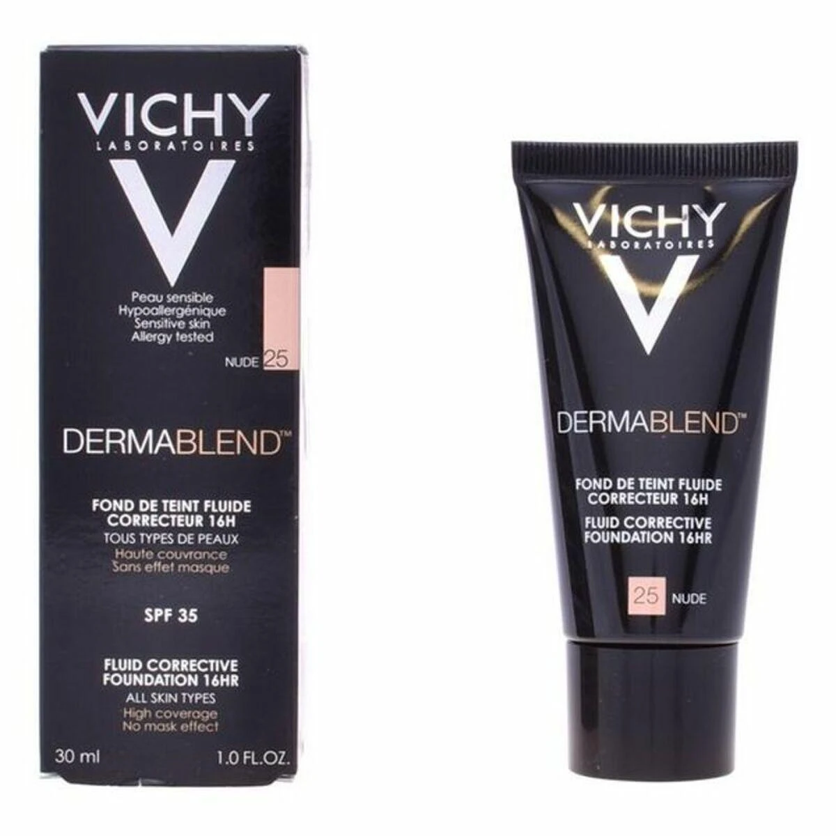 Vichy Dermablend Korekcinis pagrindas, 16h 25 Nude 30ml