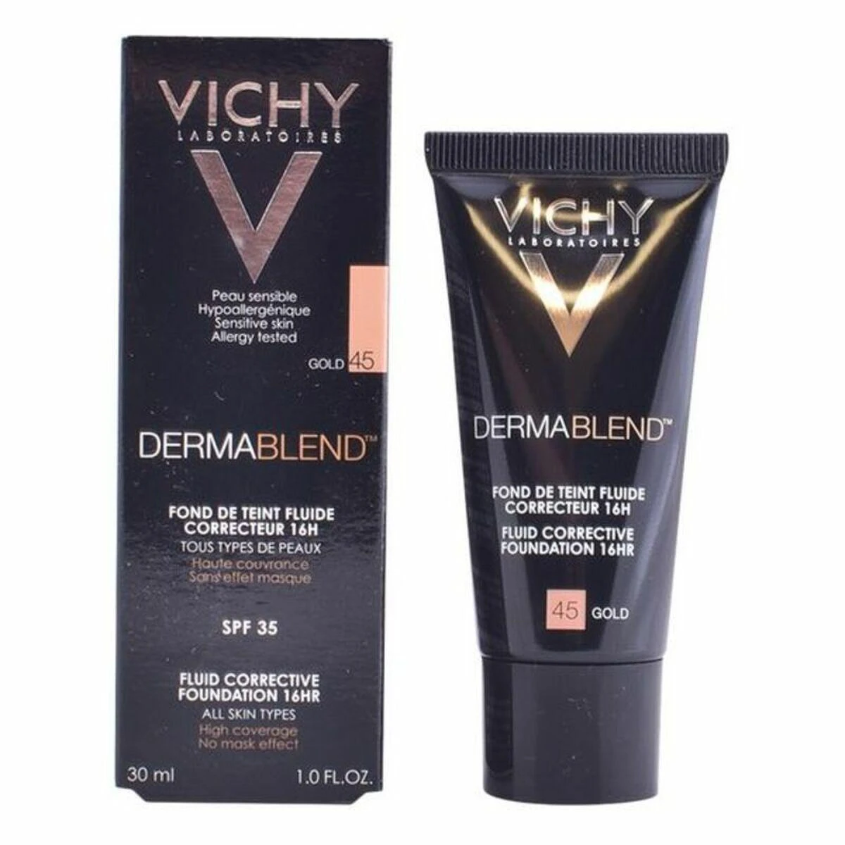 "Vichy Dermablend Corrective Foundation 16h 45 Gold" Pudra 30ml