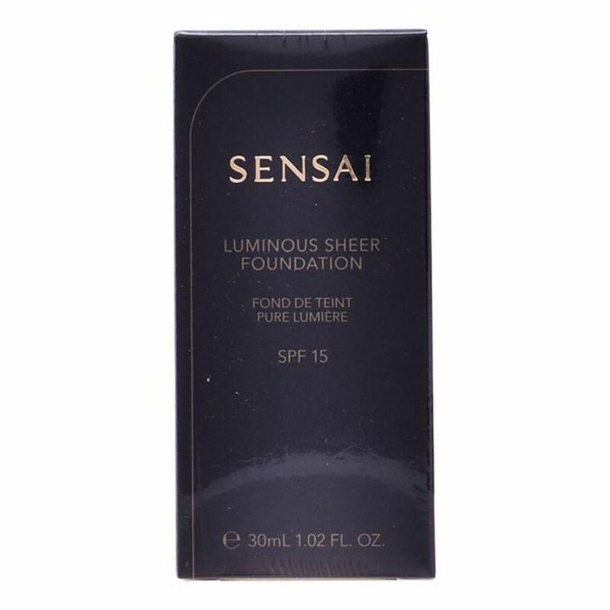 Skystas makiažo pagrindas Sensai Luminous Sheer SPF15 204 Honey rusvai gelsvas, 30 ml