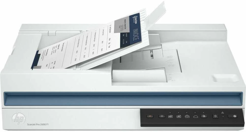 Skeneris Hewlett Packard (HP) „HP ScanJet Pro 2600 f1“ skaitytuvas – A4 spalvotas 300 dpi, plokščias nuskaitymas, automatinis dokumentų tiektuvas, automatinis dvipusis, OCR / nuskaitymas į tekstą, 25 ppm, 1500 puslapių per dieną