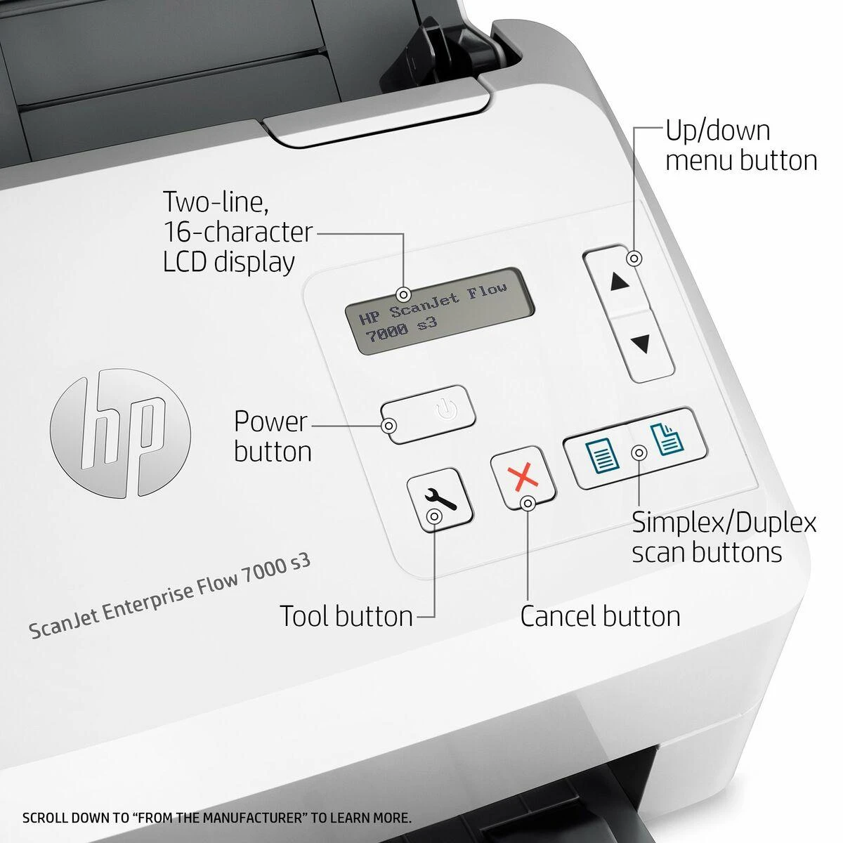 Skeneris Hewlett Packard (HP) SCANJET ENTERPRISE FLOW 7000 S3 - 75PPM SIMPLEX 150IPM DUPLEX