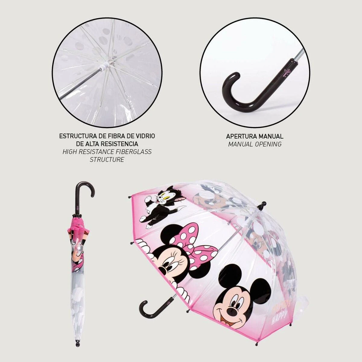 Minnie Mouse Minnie pelės rankinis skėtis