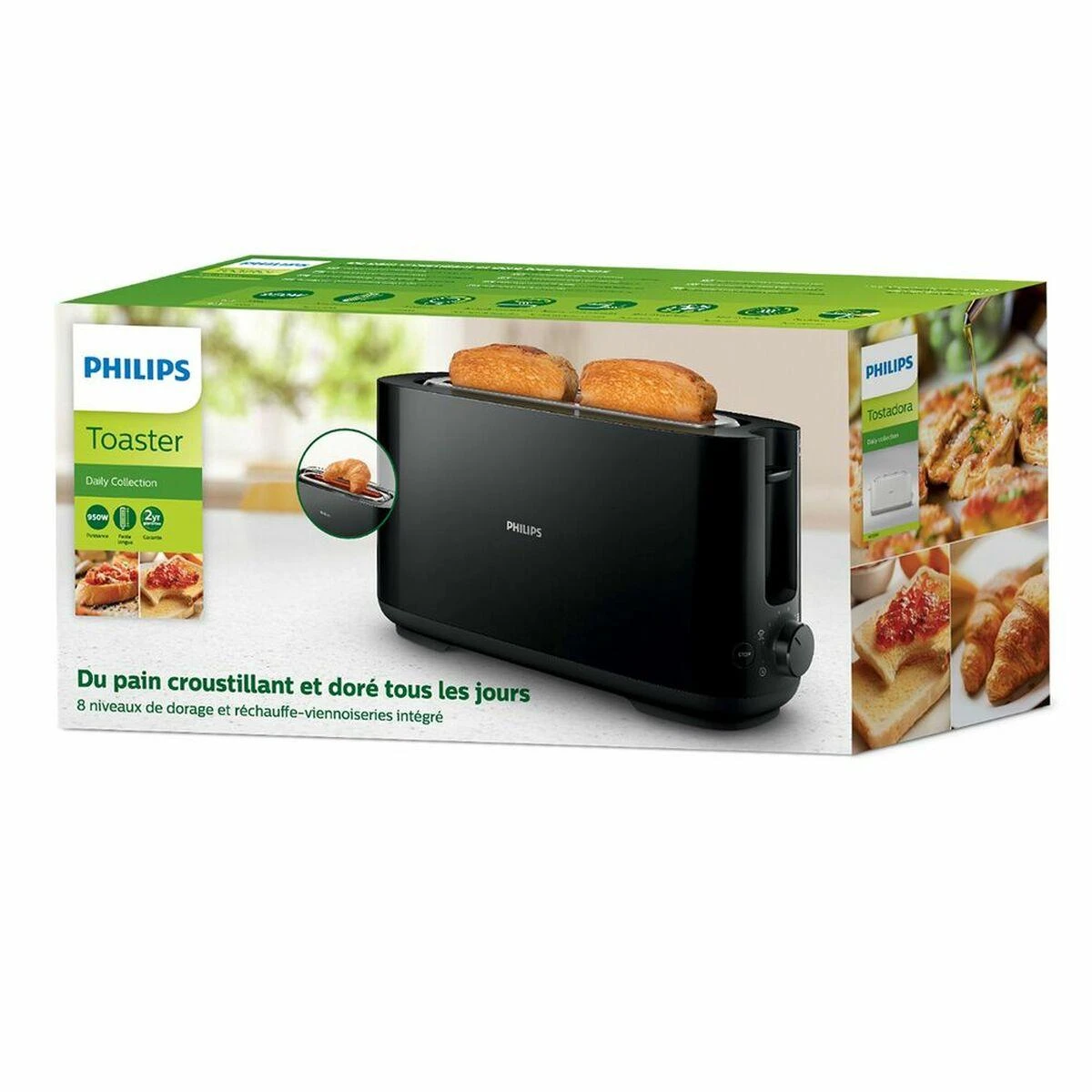 Philips Daily Collection HD2590/90 skrudintuvas 1 griežinėliai Juoda 1030 W