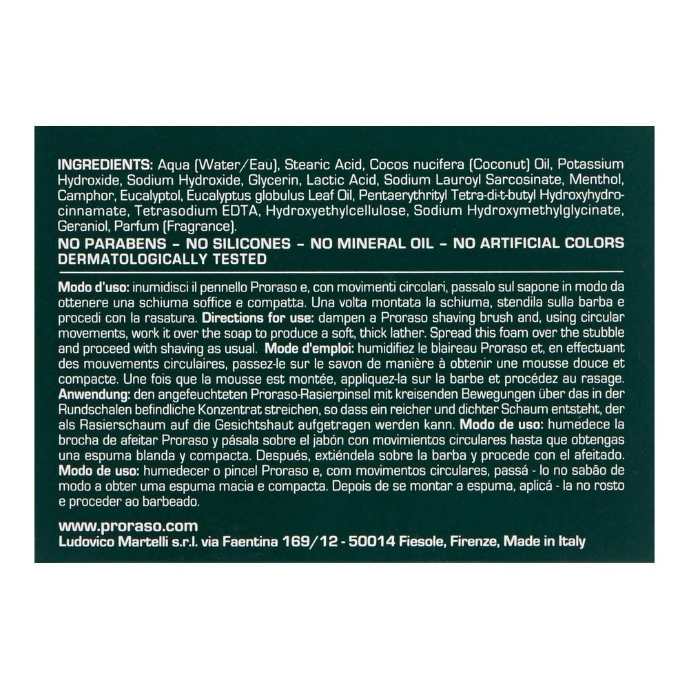 Proraso Green Line Gaivinamasis skutimosi muilas indelyje, 150 ml