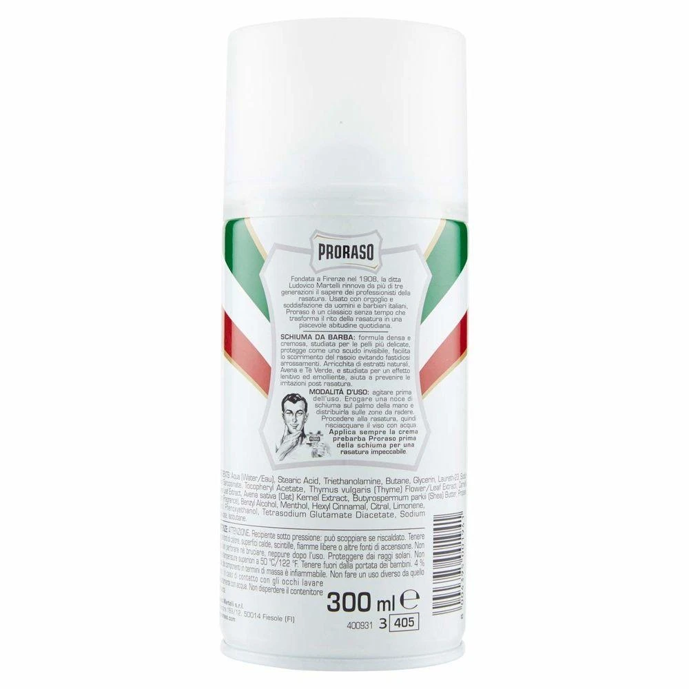 Proraso White Line skutimosi putos - Jautriai odai, 300 ml