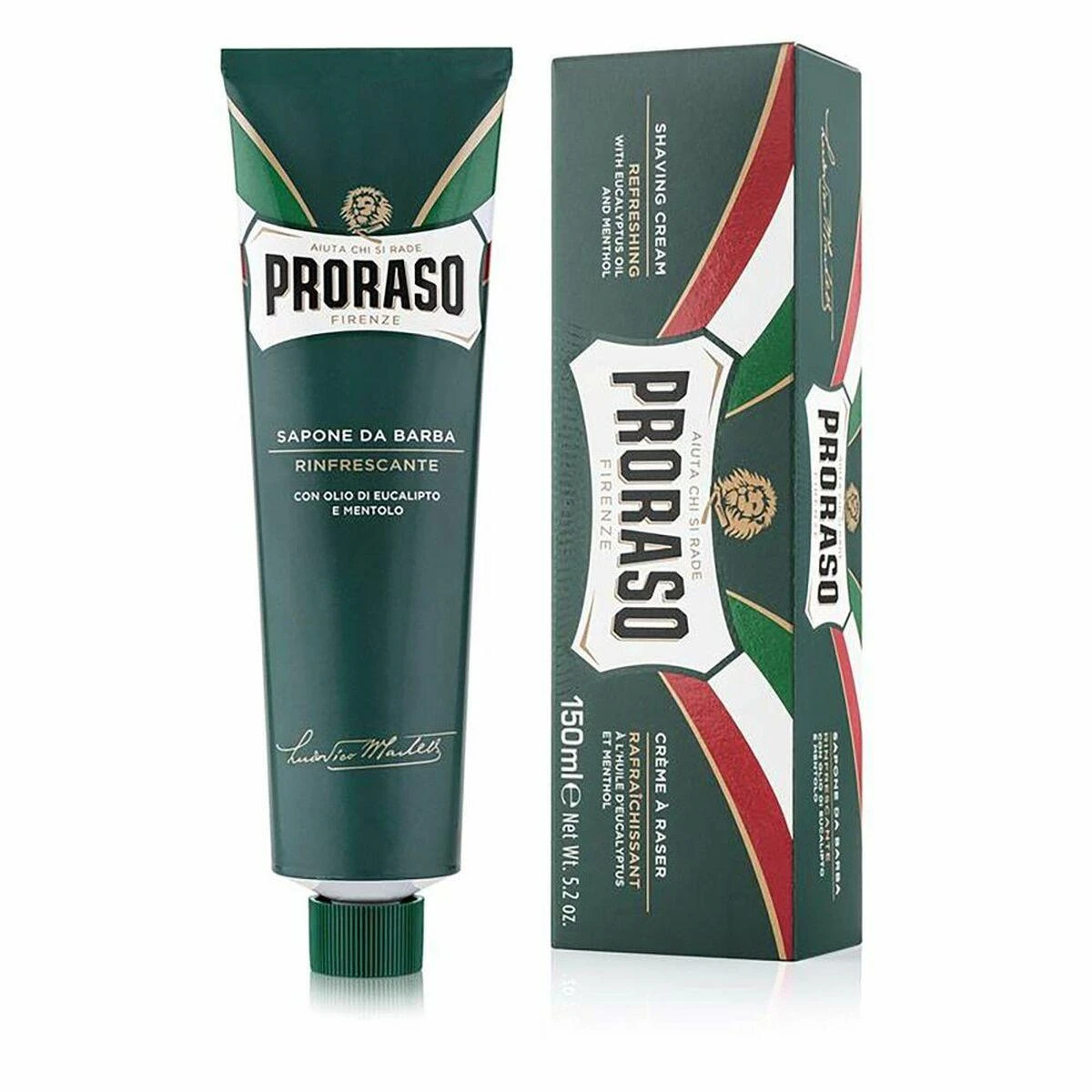 Proraso Green Line Shaving Cream Gaivinantis skutimosi kremas, 150 ml
