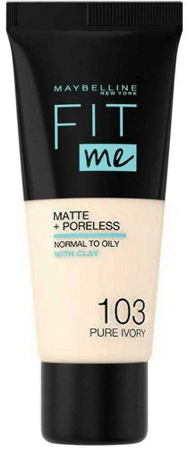 makiažo pagrindas "Maybelline Fit Me Matte - Poreless Foundation 101 True Ivory" 30ml