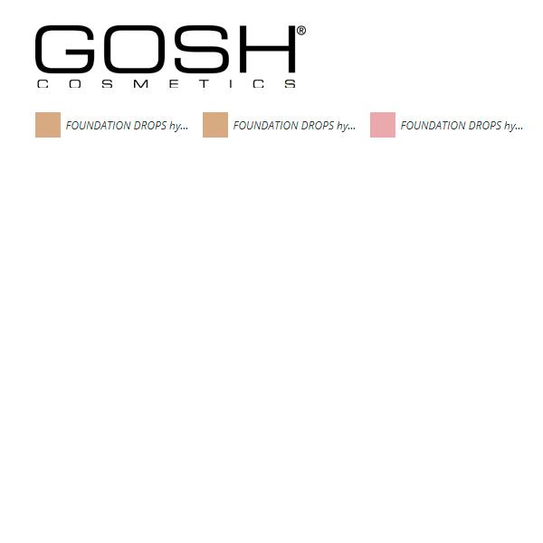 makiažo pagrindas Gosh Foundation Drops Hydrating Spf10 002 Ivory 30ml