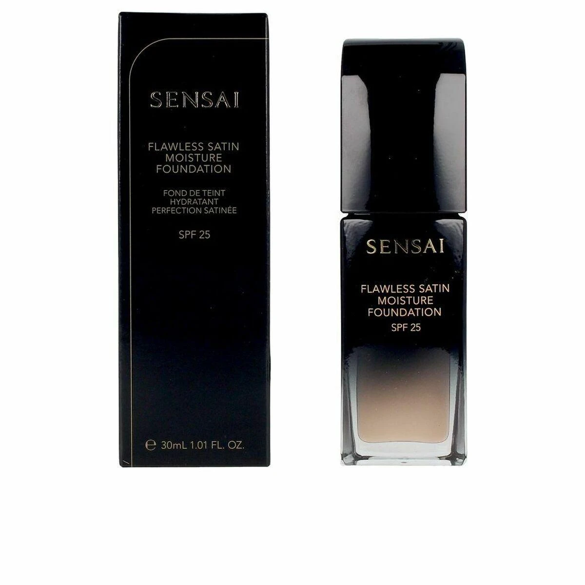 Sensai Flawless Satin Moisture Foundation SPF 25 skystas makiažo pagrindas, atspalvis: 202 Orche rusvai gelsvas, 30 ml