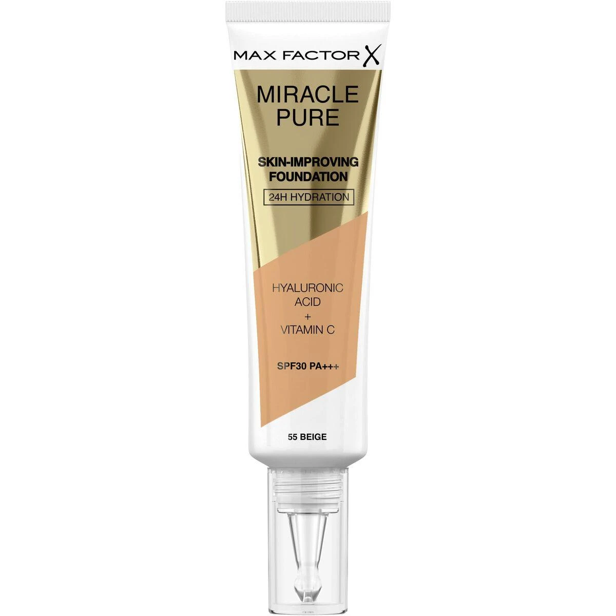 makiažo pagrindas "Max Factor Miracle Pure Foundation Spf30 55-rusvai gelsvas" 30ml
