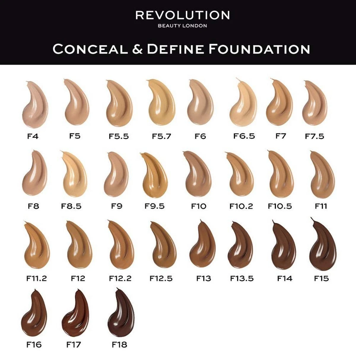 Revolution Make Up "Conceal and Define" maskuojamasis makiažo pagrindas F9 23ml