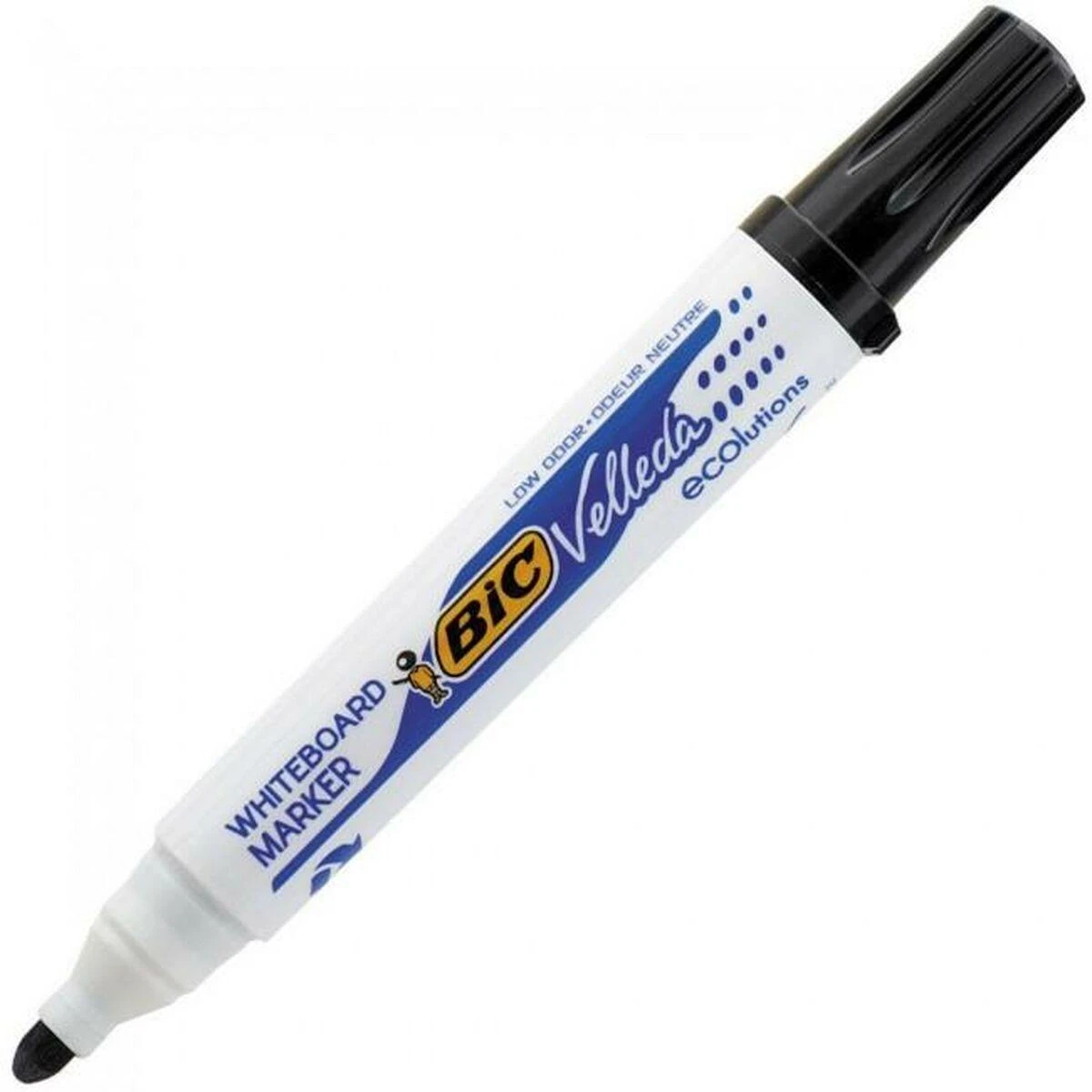 Bic MARKER SUCHOŚCIERALNY BIC VELLEDA ECOLUTIONS* 1701 JUODA OKRĄGŁA KOŃCÓWKA PUDELKO 12 SZT 1199170109