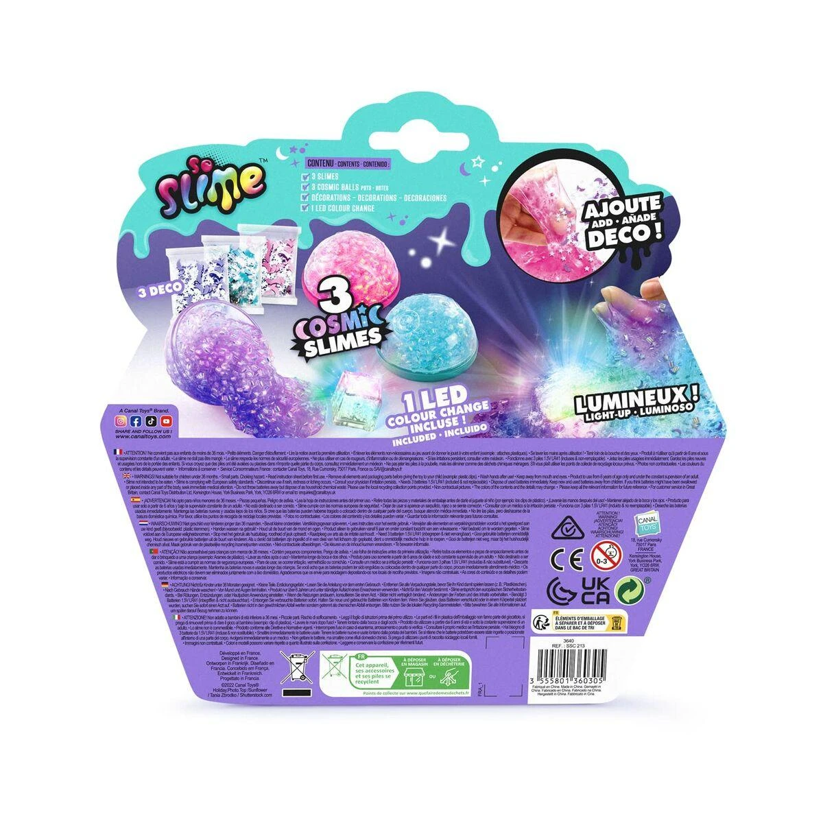 Canal Toys Šviečiančios kosminės gleivės „Lumineux“