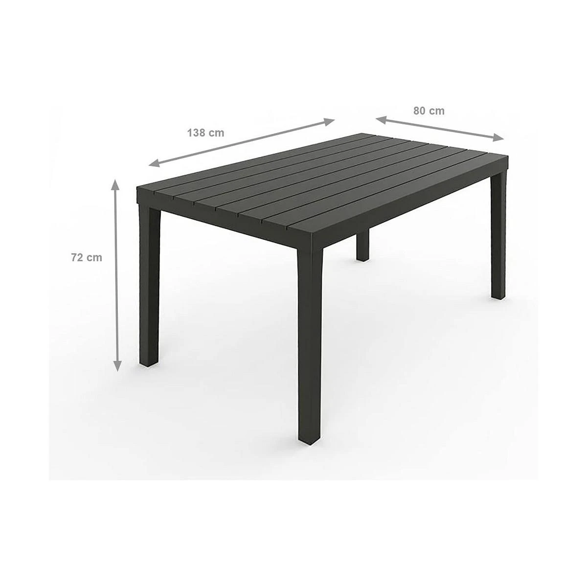Nežinomas Lauko stalas PROGARDEN SUMATRA 01790, pilkas, 138×80×72 cm