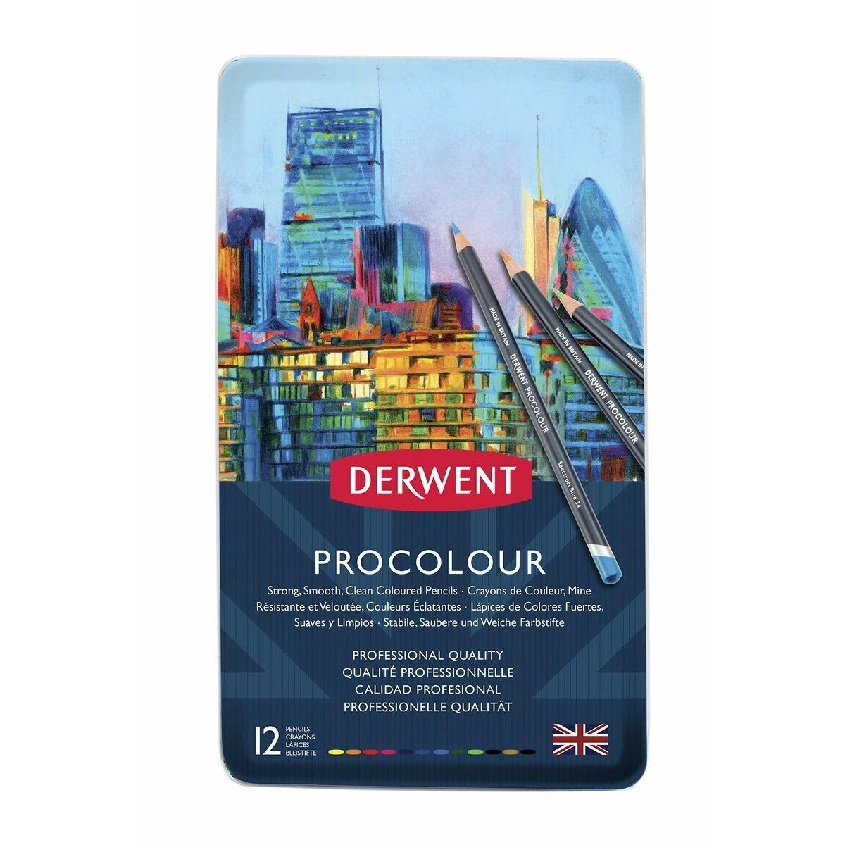 Derwent Procolour pencil - 12 stk. i tinæske