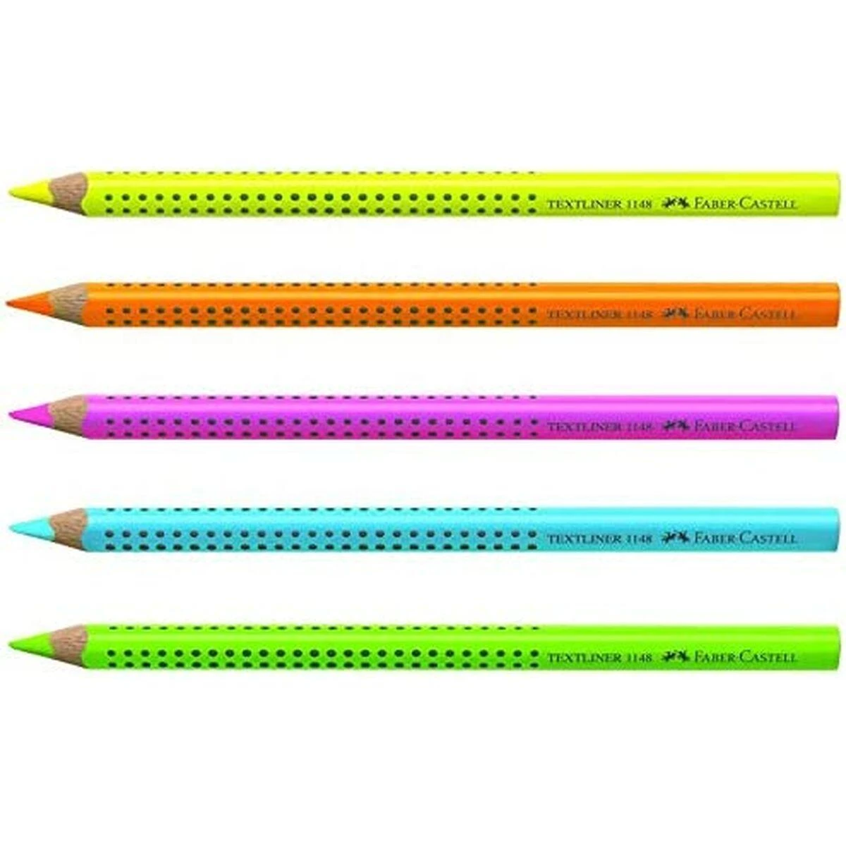 Spalvoti pieštukai Faber-Castell Jumbo Grip, 5 neoninės spalvos