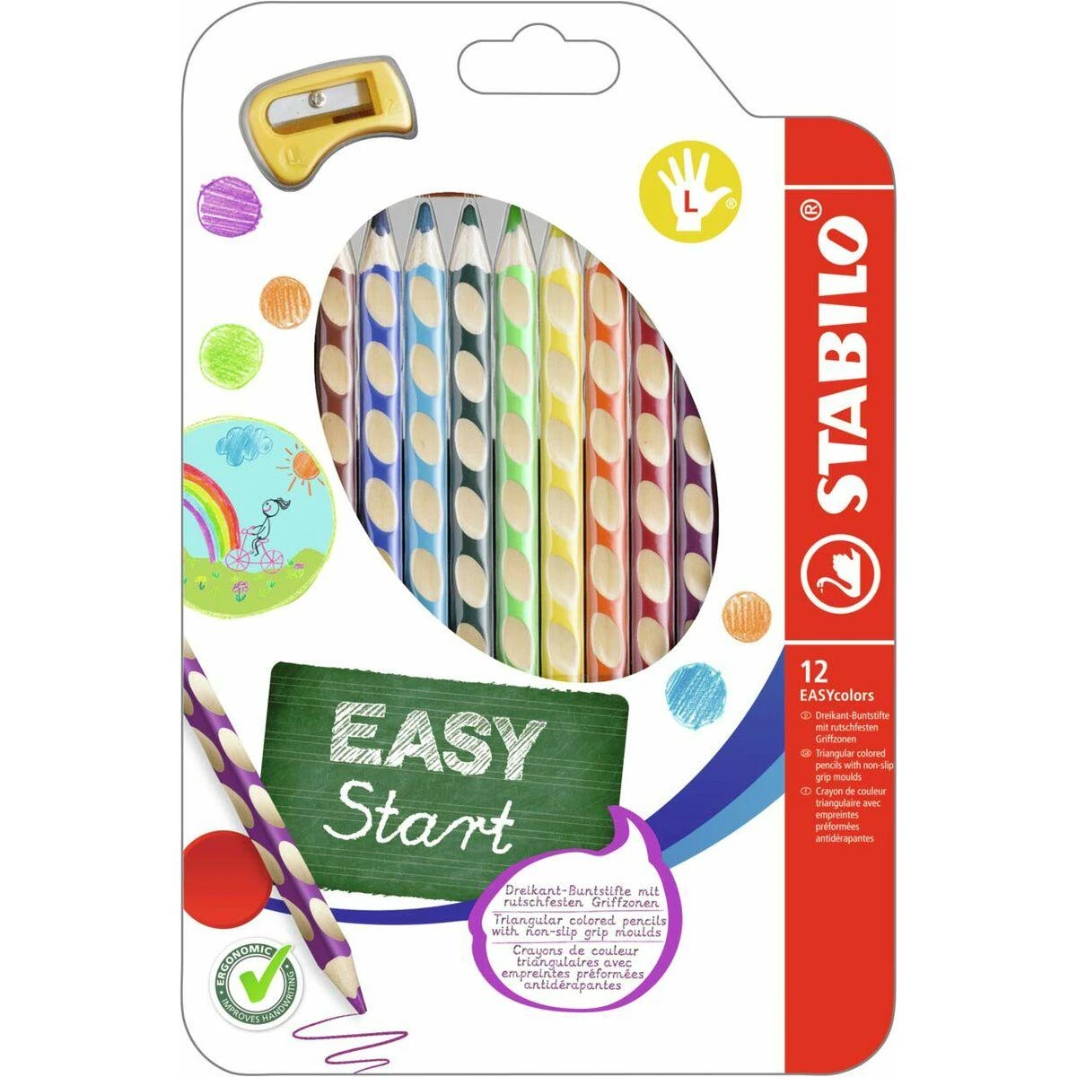 Stabilo Pieštukai spalvoti EASYcolorsStart L 12sp