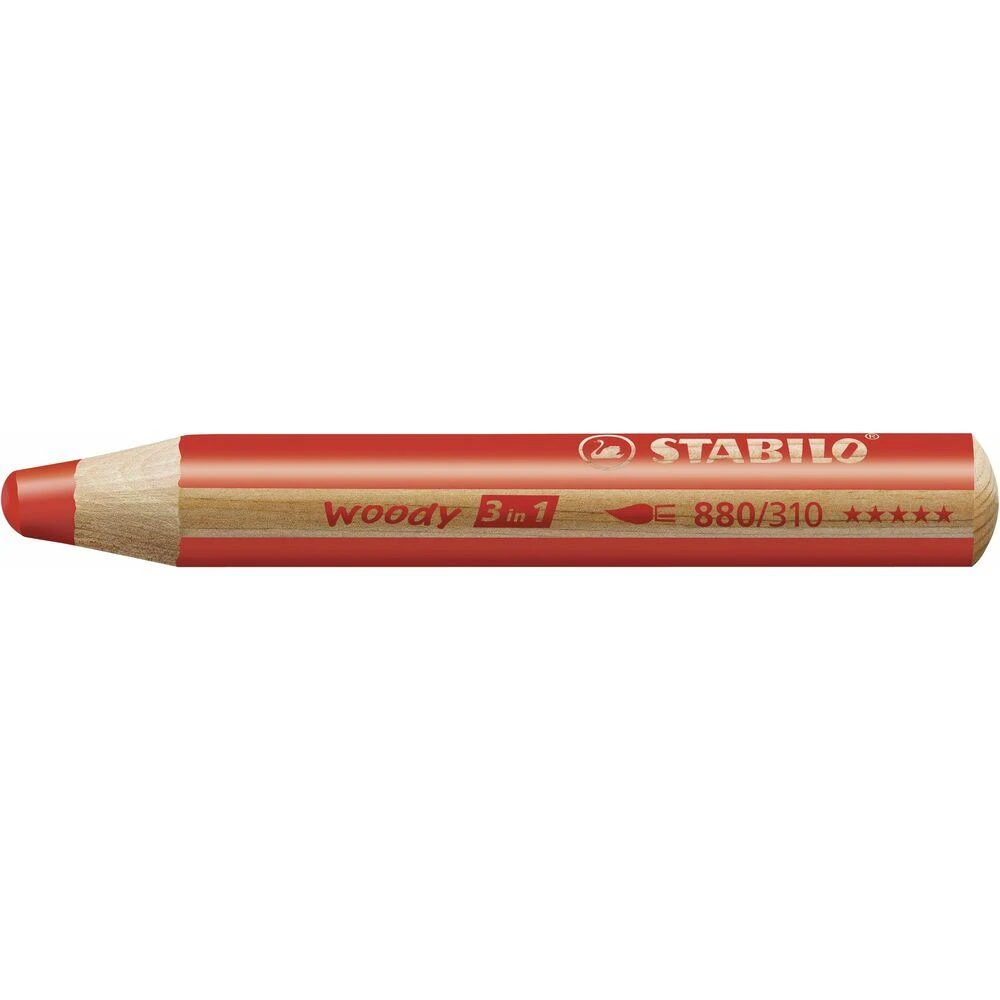 STABILO woody 3 viename, daugiaspalviai, 10 vnt.