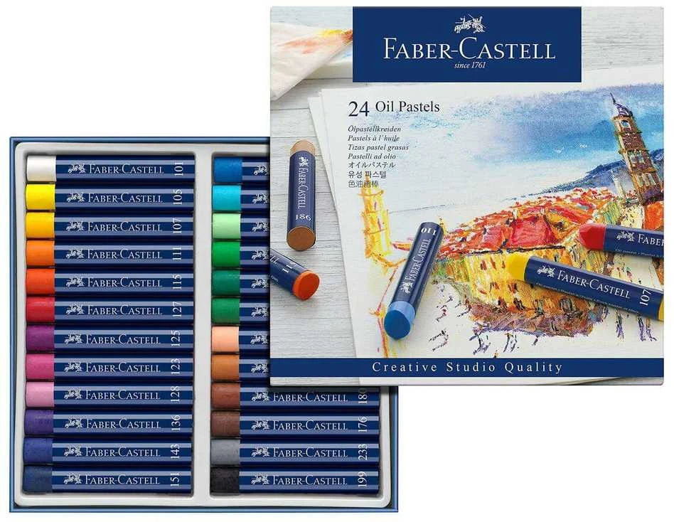 Aliejinės kreidelės Faber-Castell Gofa, 24 spalvos