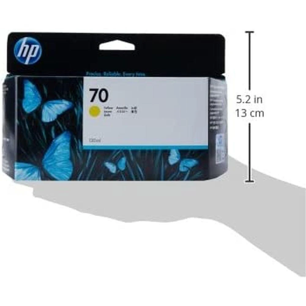 Hewlett Packard (HP) HP Nr.70 Rašalo krepšelis. Geltona su Vivera rašalu (130 ml)