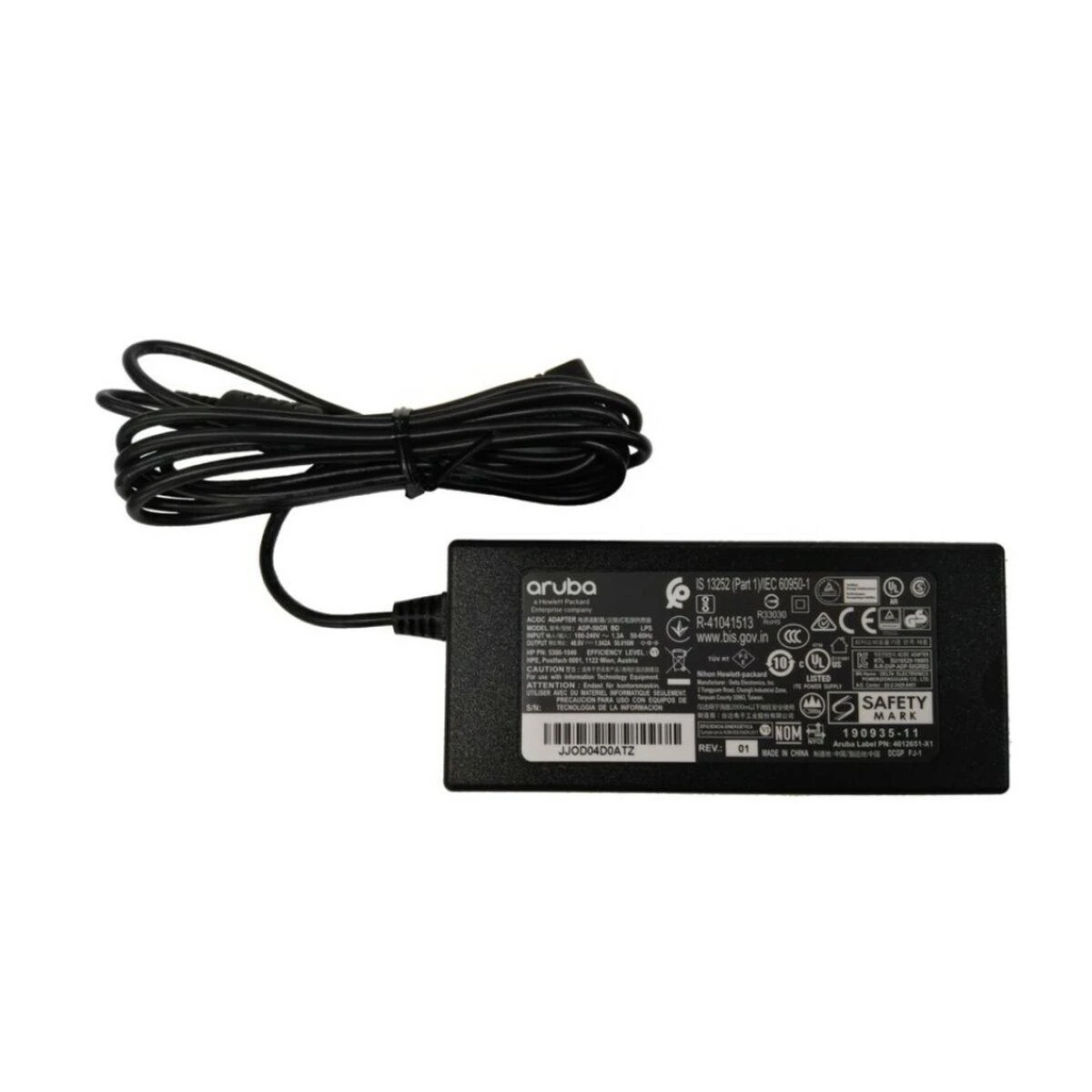 HP Aruba maitinimo adapteris su technine etikete