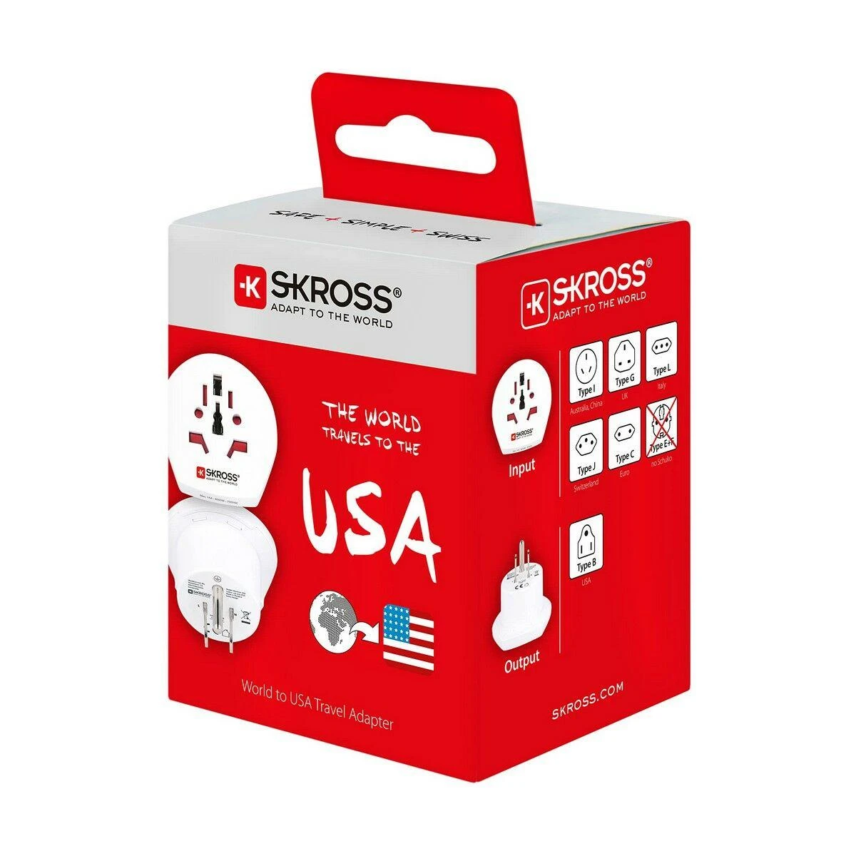 Skross kelioninis adapteris JAV pakuotė
