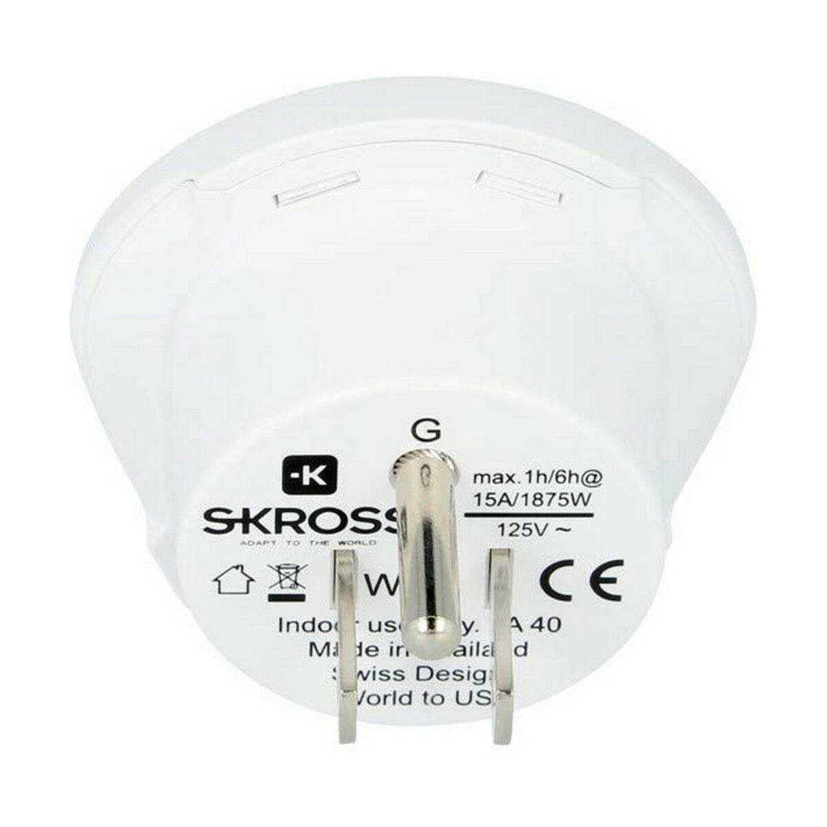 Skross Skross 1.500221-E, A tipas, universalus, Baltas, CE, lizdinė plokštelė