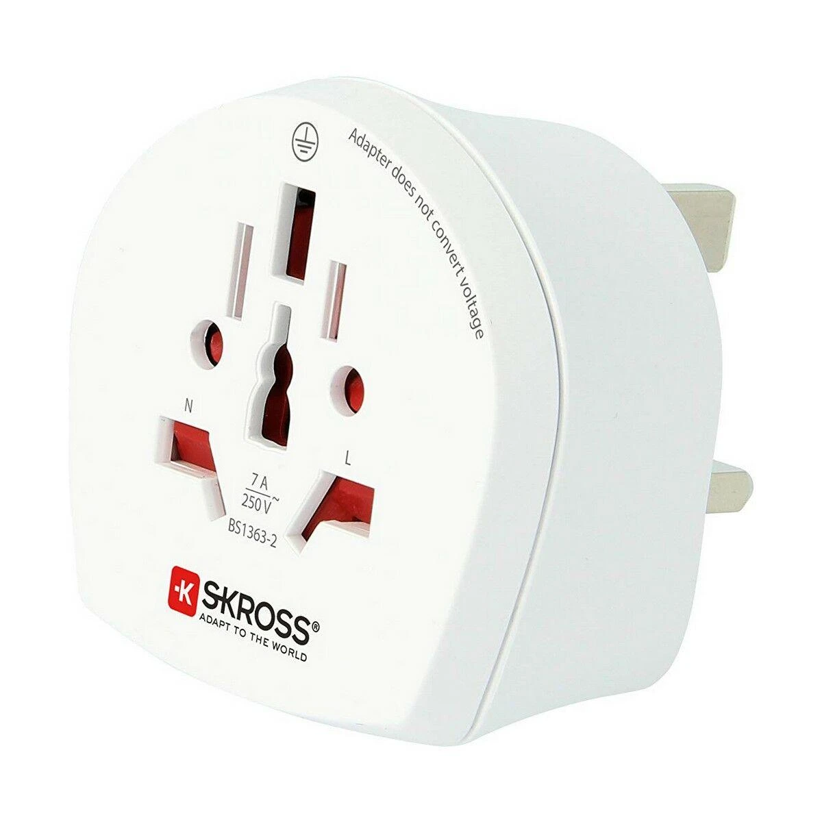 Adapteris UK kištukas - universalus lizdas 230V 7A SKROSS