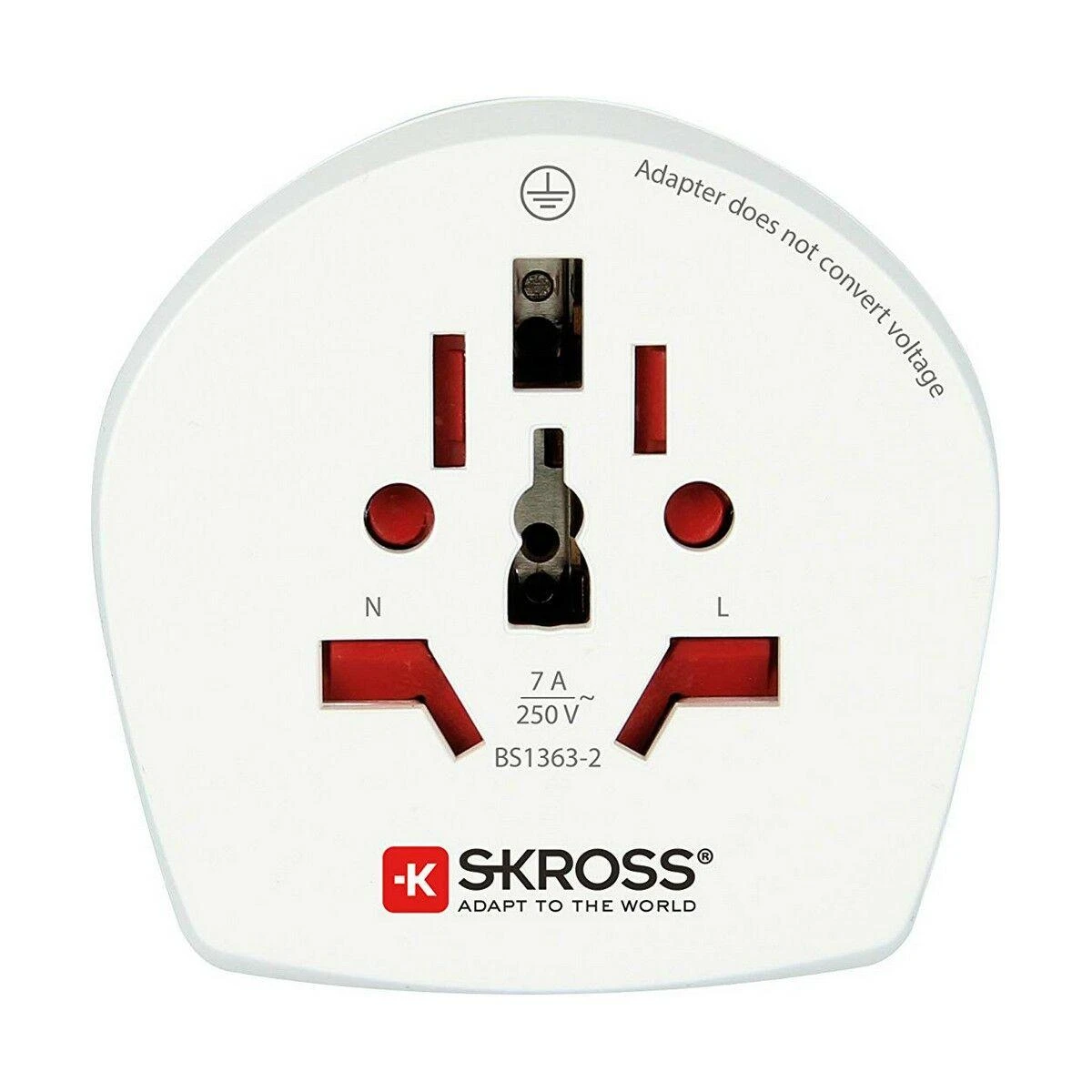 Adapteris UK kištukas - universalus lizdas 230V 7A SKROSS