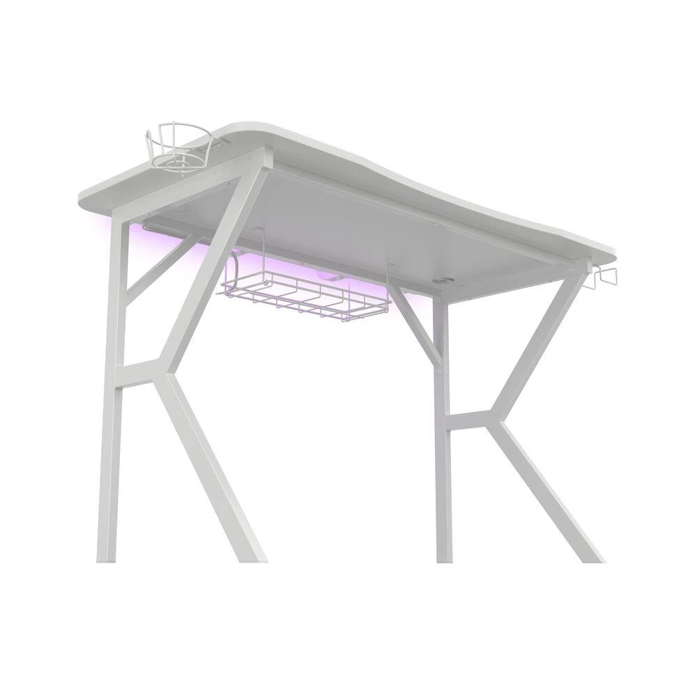 Žaidimų stalas Genesis Holm 320 RGB Gaming Desk, Baltas