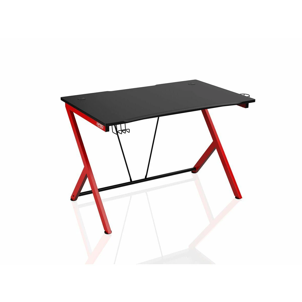 Žaidimų stalas Nitro Concepts D12 Gaming Desk, Juoda-raudona
