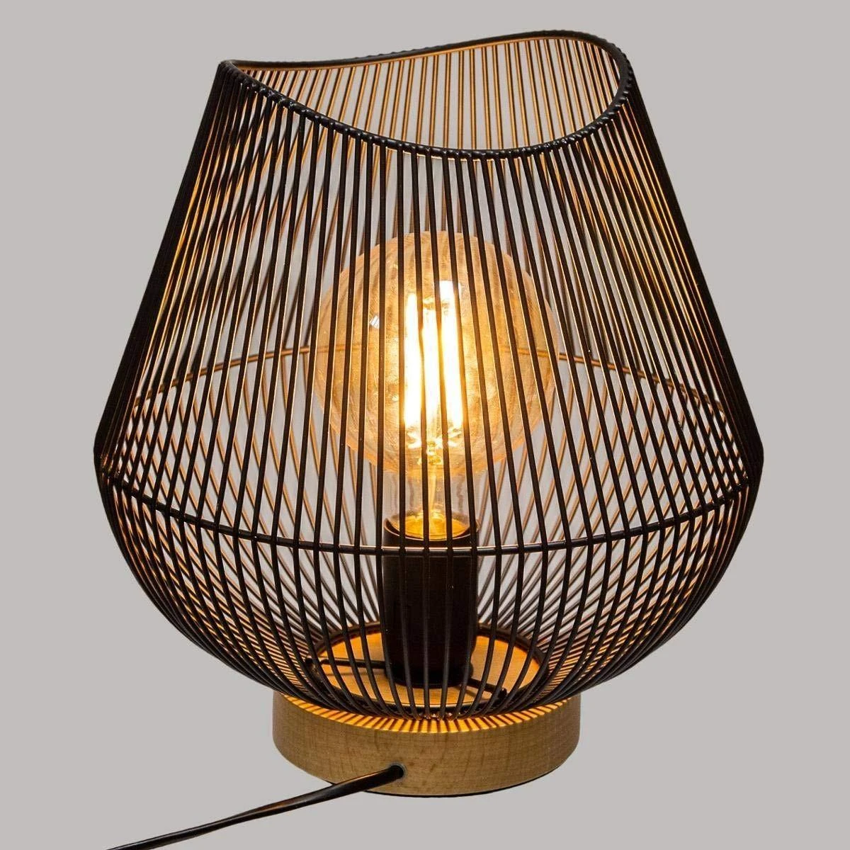 Atmosphera Table lamp JENA loft style, juodas, 28 cm