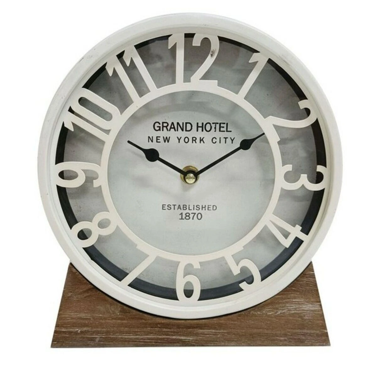 Stalinis laikrodis Versa Balta Medžio MDF (20 x 20 x 6 cm) (Ø 20 cm)