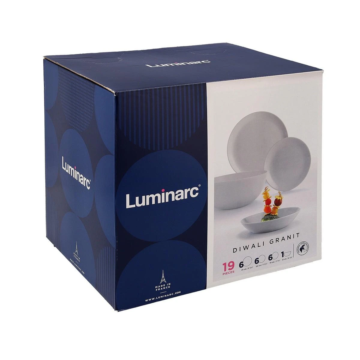 Vakarienės rinkinys 6 asmenims Diwali Granite 19 dalių LUMINARC