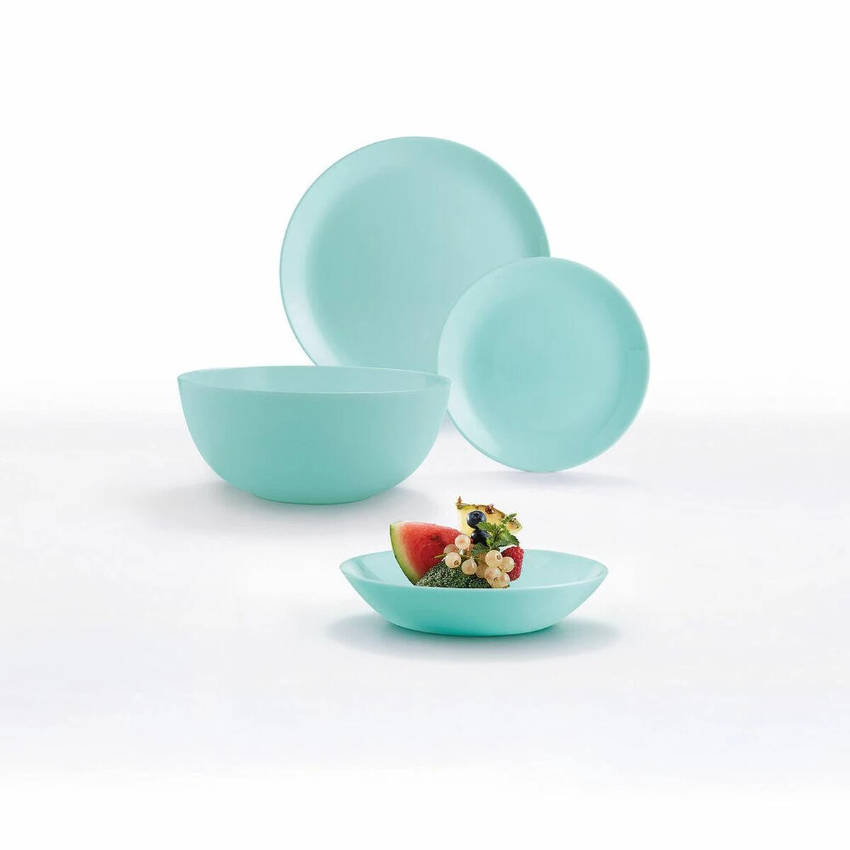 Vakarienės rinkinys 6 žmonėms Diwali Light Turquoise 19 dalių LUMINARC