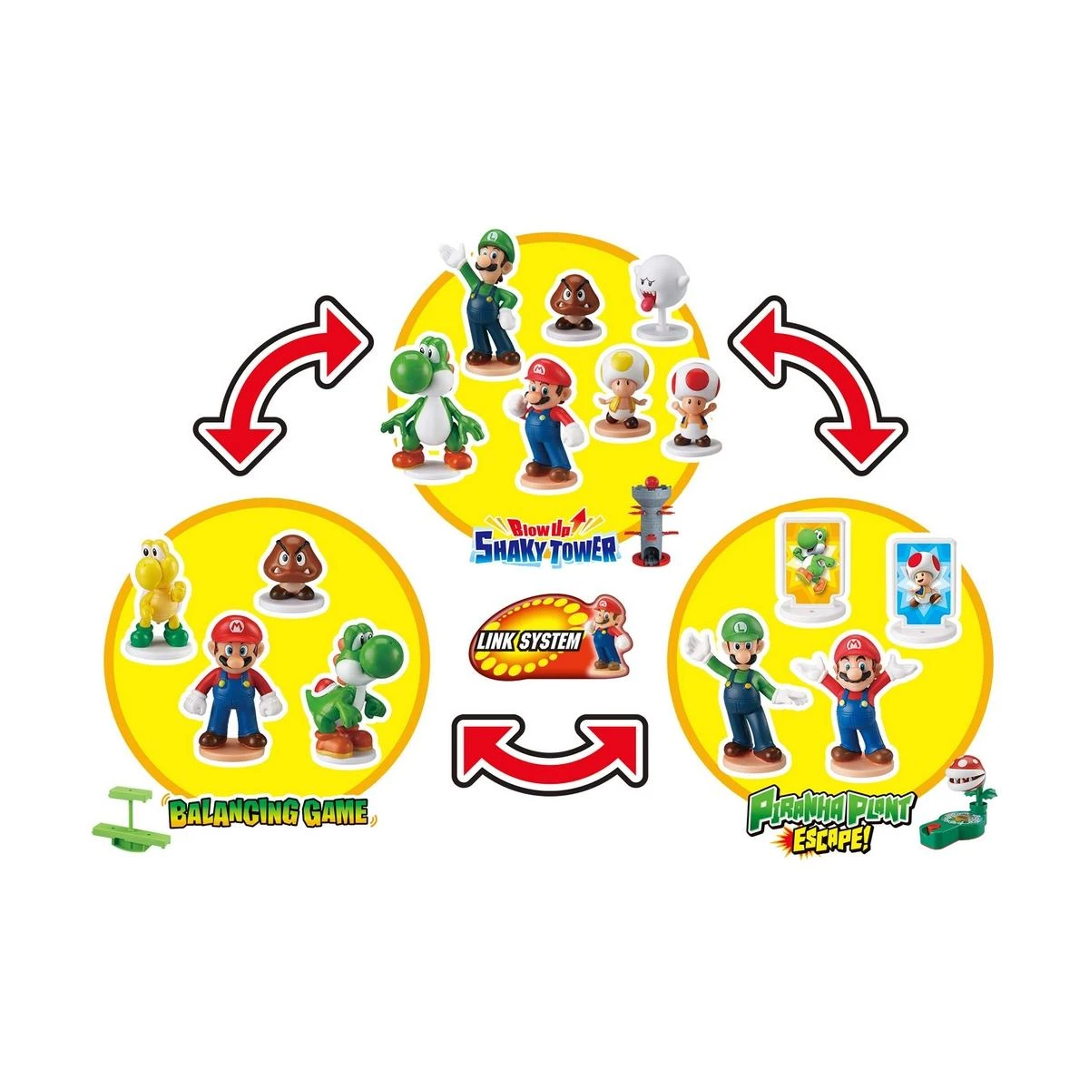 Epoch Stalo žaidimas Super Mario svyruojanti bokšto konstrukcija