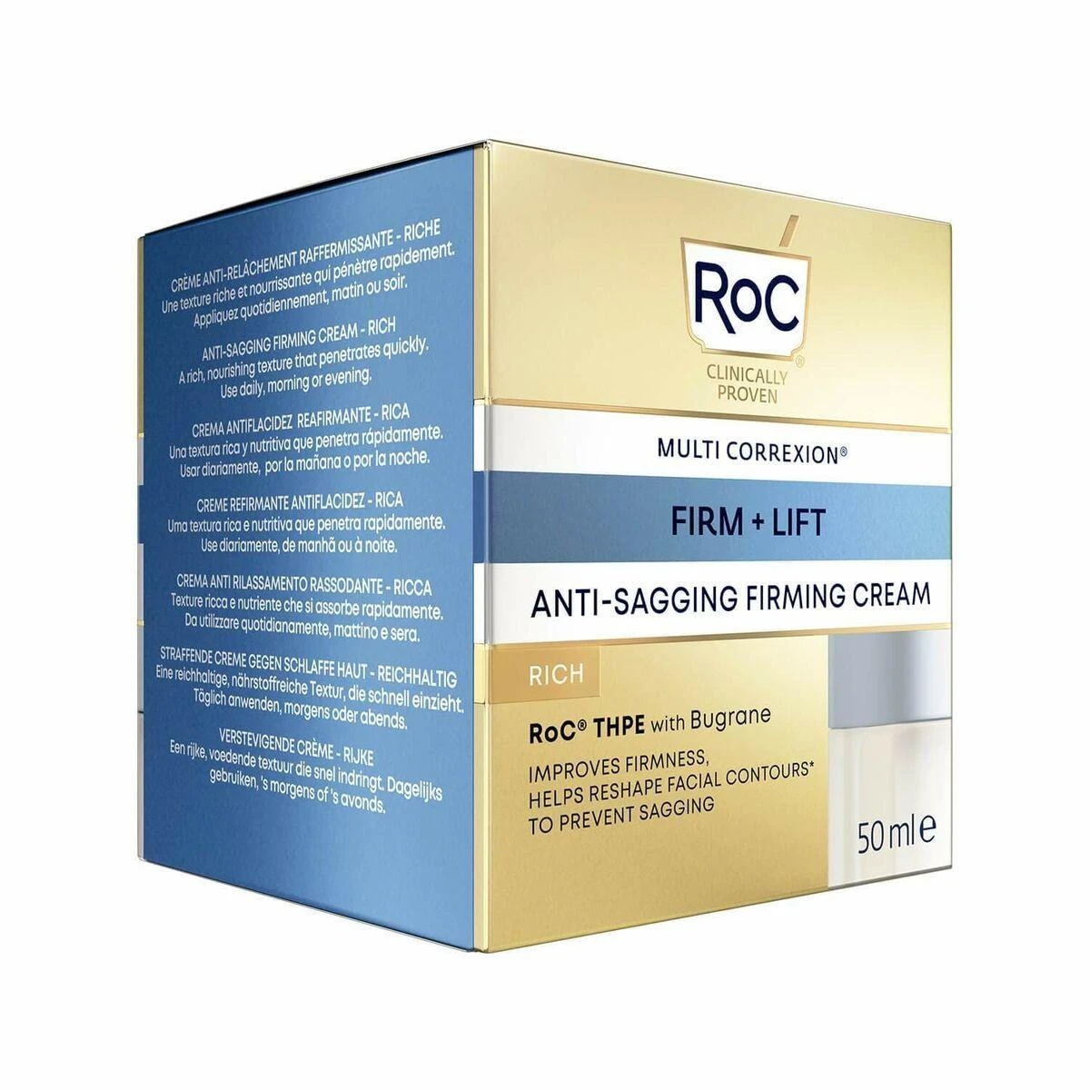 ROC Multi Correxion Anti-Sagging Firming Kreminis - Rich stangrinantis veido kremas, 50 ml