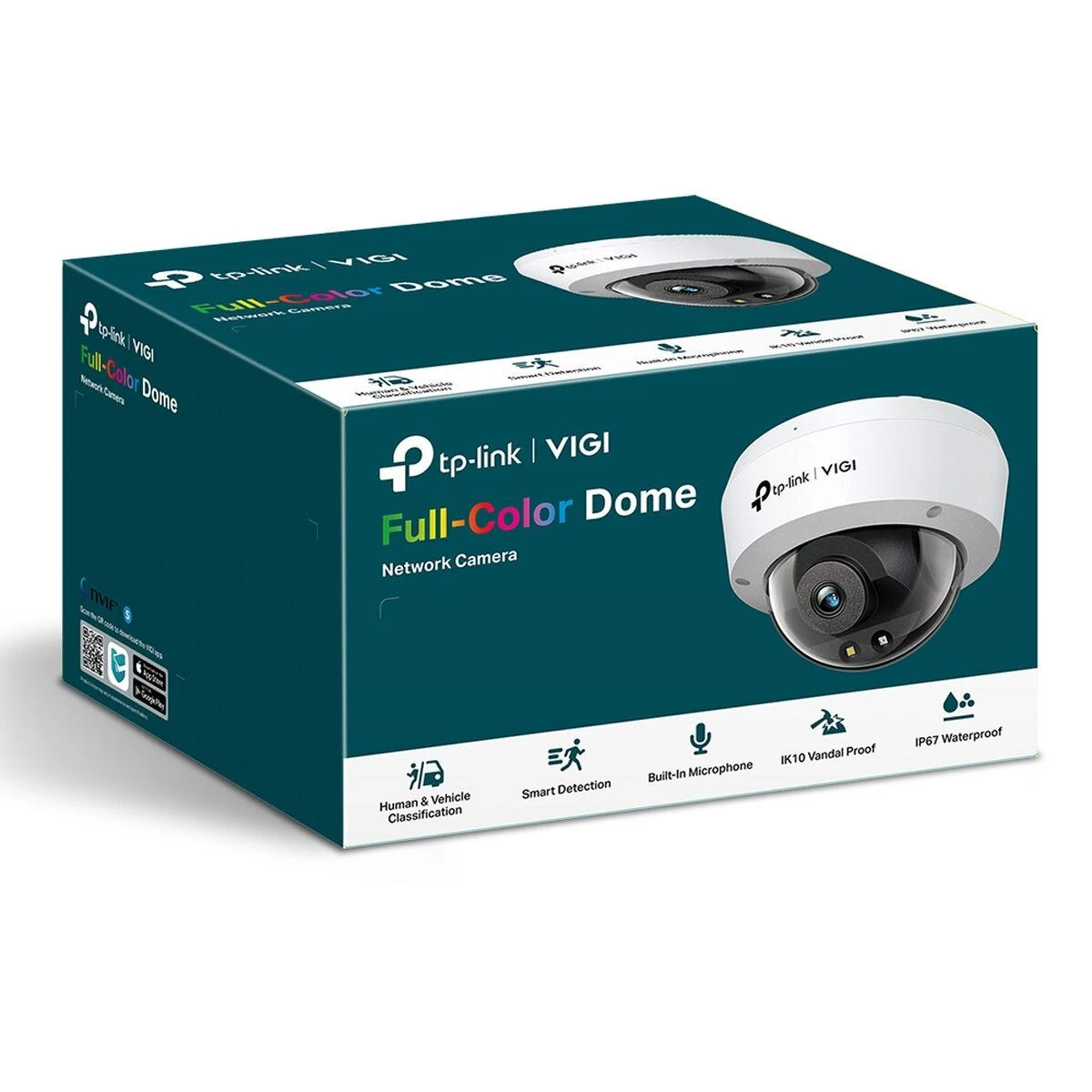 TP-LINK | Visų spalvų kupolinė tinklo kamera | VIGI C240 | Kupolas | 4 MP | 4 mm | IP67, IK10 | H.265+/H.265/H.264+/H.264 | „MicroSD“, maks. 256 GB