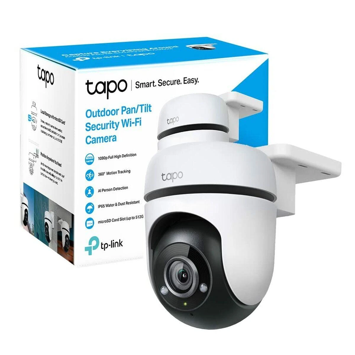 TP-LINK | Pakreipiama/sukama dirbtinio intelekto namų apsaugos „Wi-Fi“ kamera | Tapo C500 | Kupolinė | 2 MP | H.264 | „Micro SD“ kortelė, iki 512 GB